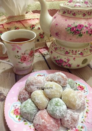 Foto resep Kue Mochi pelangi (pewarna alami) 👏🏼