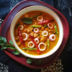 A picture of Chick peas/Chana masala.