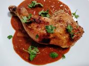 A picture of leftover roast chicken