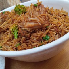 A picture of Chinese brown rice.