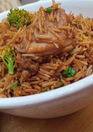 A picture of Chinese brown rice.