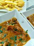 Carrillada con boletus en salsa al curry