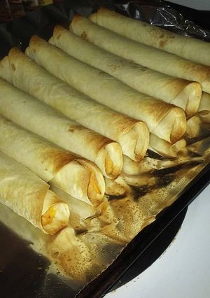 A picture of Buffalo Style Baked Taquitos.