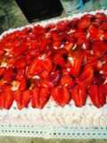 Torta de crema con fresas!