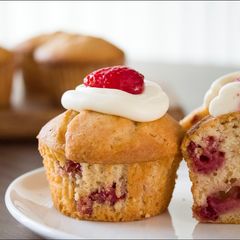 A picture of Cream Cheese Topped Strawberry Muffin.