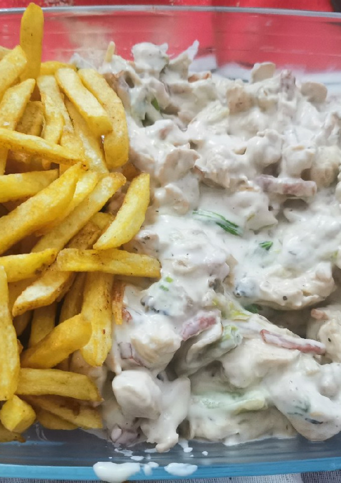 Una foto de Pechugas a la crema sin lactosa
