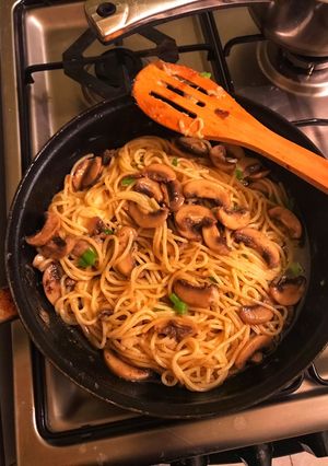 Pirított gombás tészta recept fotója
