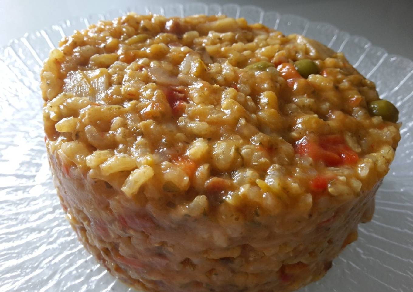 Arroz integral con jamón y salteado asiático (en thermomix o MCC)