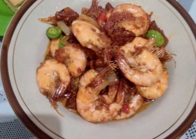 Wajib coba! Resep termudah memasak Udang sambel goreng pete hidangan Hari Raya  nikmat