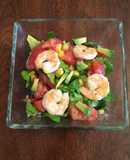 Ensalada con camarones