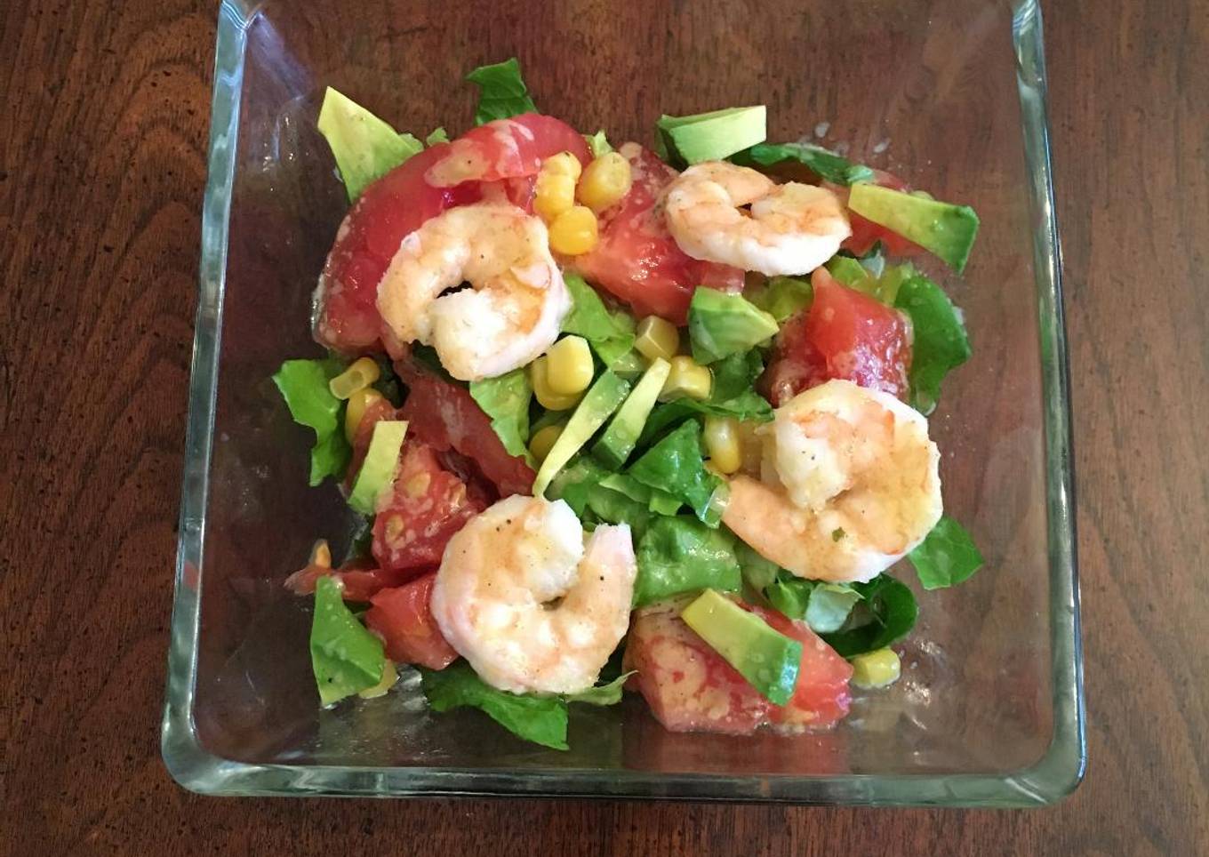 Ensalada con camarones