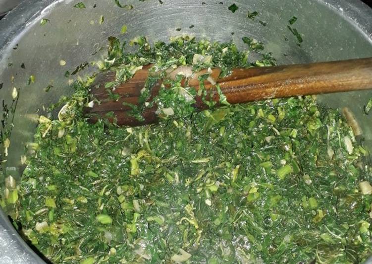 Step-by-Step Guide to Make Any-night-of-the-week Kanzera (Collard Greens) with Mchicha (Aramanth) #vegescontest#