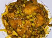 Une photo de poulet au olive