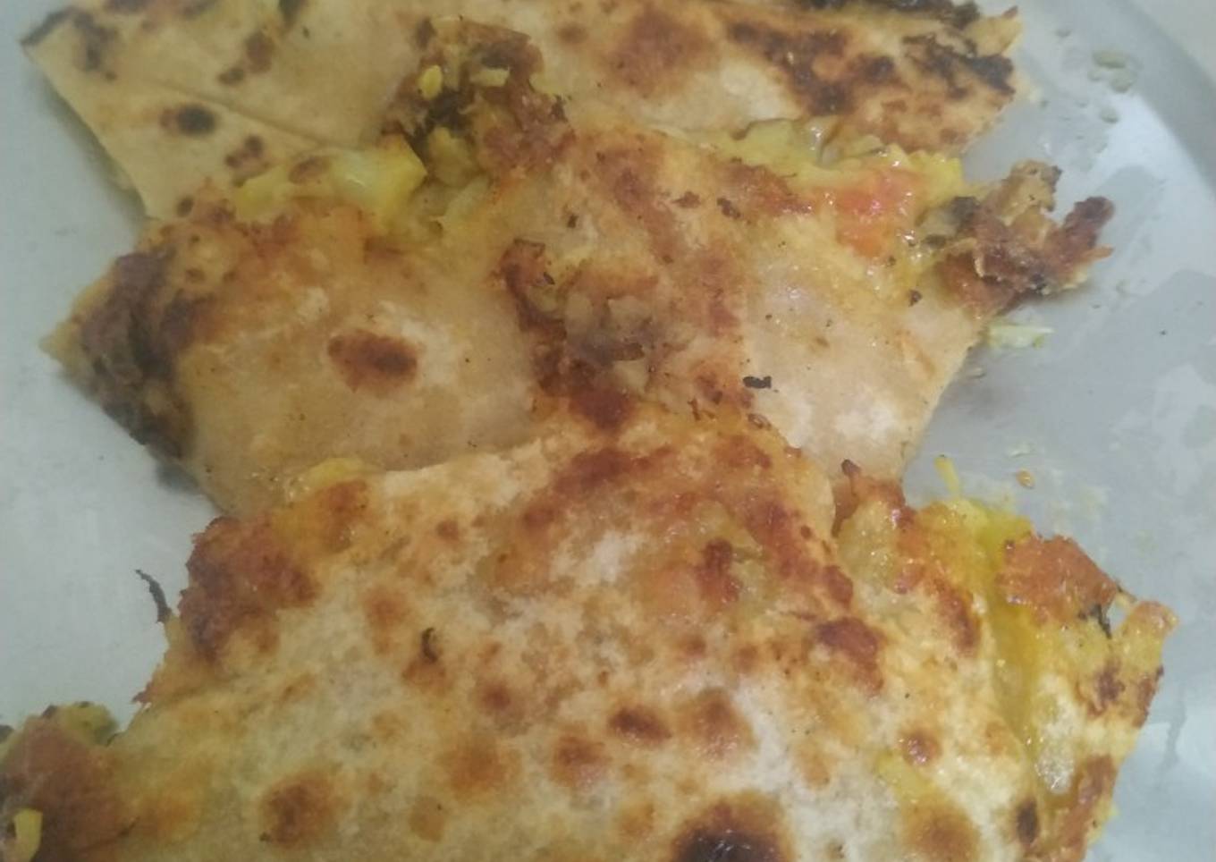 Cauliflower cheese paratha