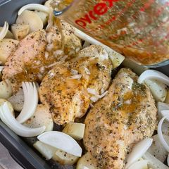 Lemon Garlic Chicken/ Mediterranean Bowls A picture of Lemon Garlic Chicken/ Mediterranean Bowls.