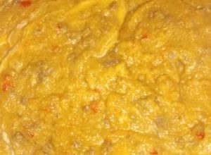 Una foto de Polenta tipo guiso, doble queso