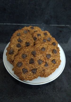 Una foto de Galletas de avena, banana y chocolate