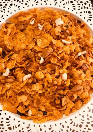 A picture of Cornflakes Chivda Diwali Special Farsan.