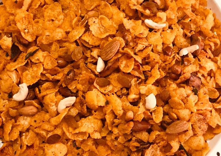 Recipe of Super Quick Homemade Cornflakes Chivda Diwali Special Farsan