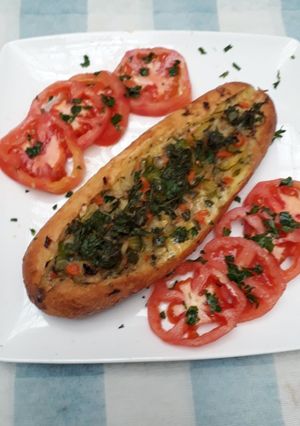 Una foto de Baguet de verduras. Muy fácil
