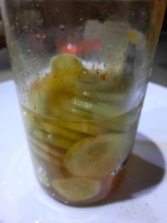 A picture of Spicy cucumber pickle.