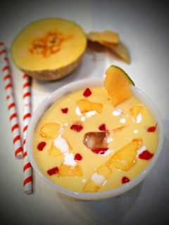 A picture of Muskmelon Coconut milk-Shake.