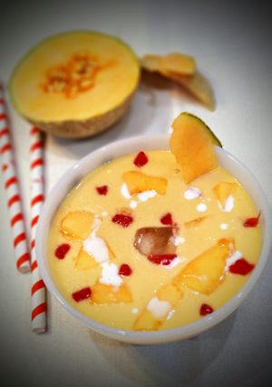A picture of Muskmelon Coconut milk-Shake.