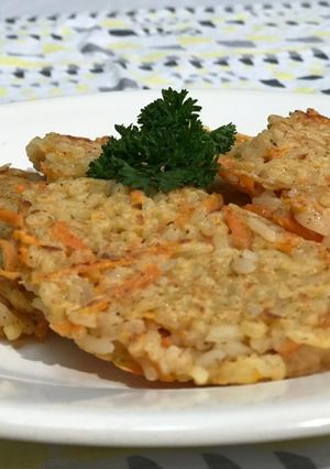 Una foto de Torticas de arroz y zanahoria