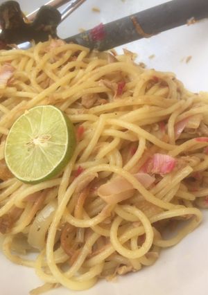 Foto resep Spaghetti Tuna Kecombrang