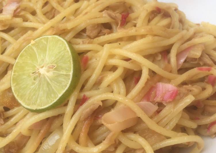 Resep Spaghetti Tuna Kecombrang yang Lezat