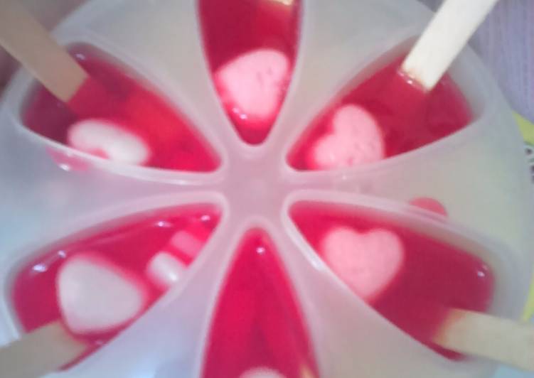 Olahan Es stick red love | Bahan Membuat Es stick red love Yang Sedap