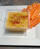 Hummus de garbanzos, pasas y pimiento rojo