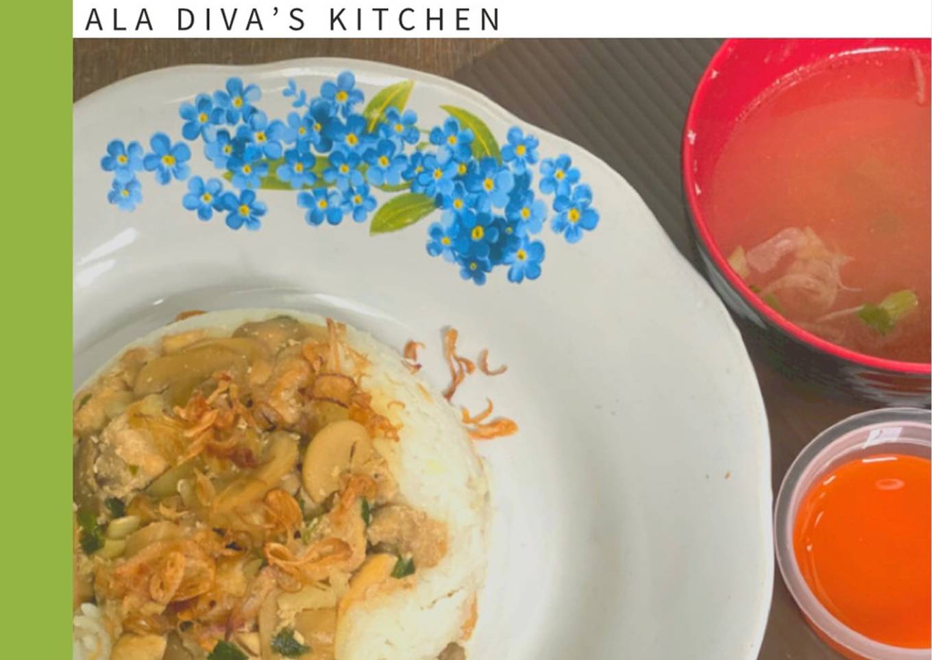 Nasi Tim Ayam Jamur ala Diva