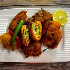 A picture of Stuffed Bottle Gourd Peel Fry.