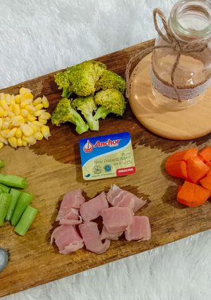 Foto resep Mpasi bubur tim tuna 7months