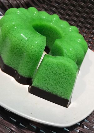 Foto resep Puding lumut lapis coklat