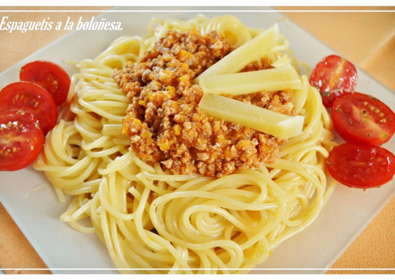 Espaguetis a la boloñesa. (Thermomix)