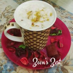 A picture of Gur wali Lassi or Jaggery Lassi.