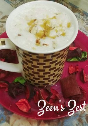A picture of Gur wali Lassi or Jaggery Lassi.