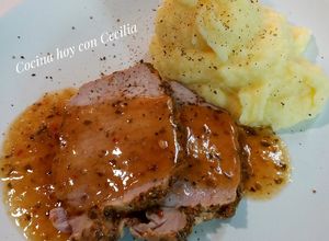 Foto principal de Lomo de cerdo al horno adobado con especias y mostaza dulce