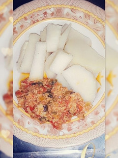 Yam with egg sauce ainihin hoton girkin