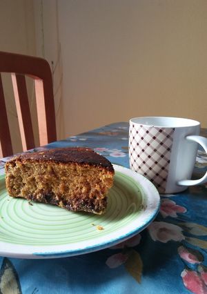 Una foto de Bizcocho de avena, naranja y chocolate (con fructosa, apta para diabéticos)