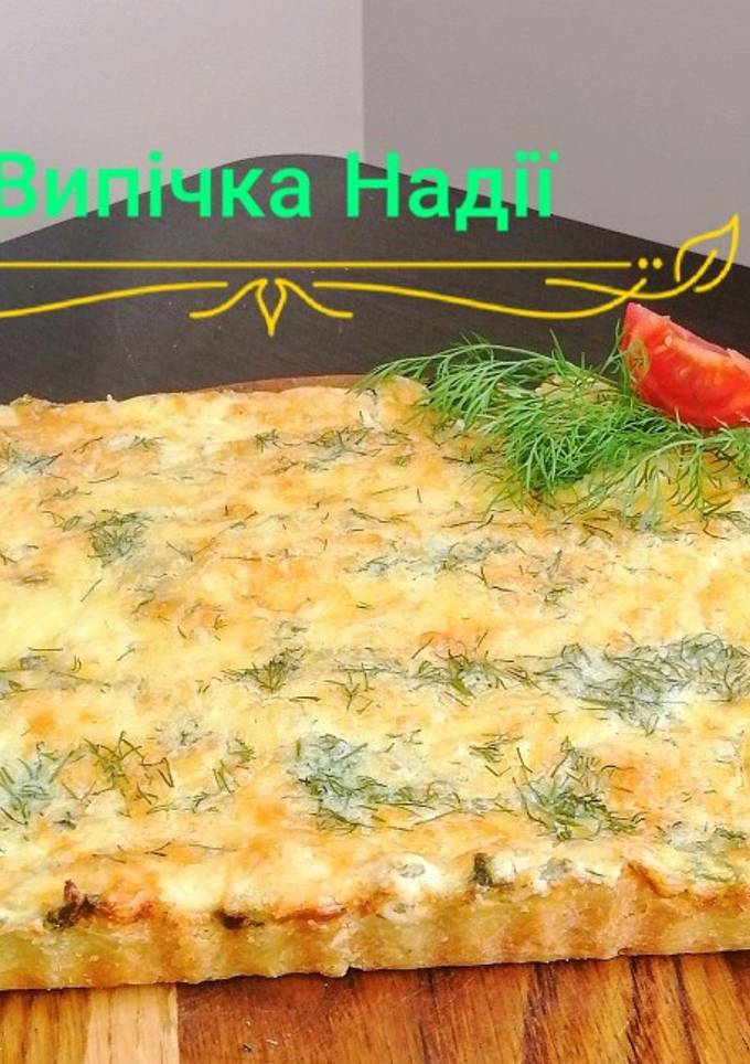 Кіш зі шпинатом та сиром
