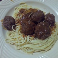 A picture of Spaghetti and Meatballs.