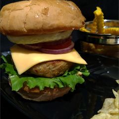 A picture of "Smokey Grilled chicken-egg Burger 🍔".
