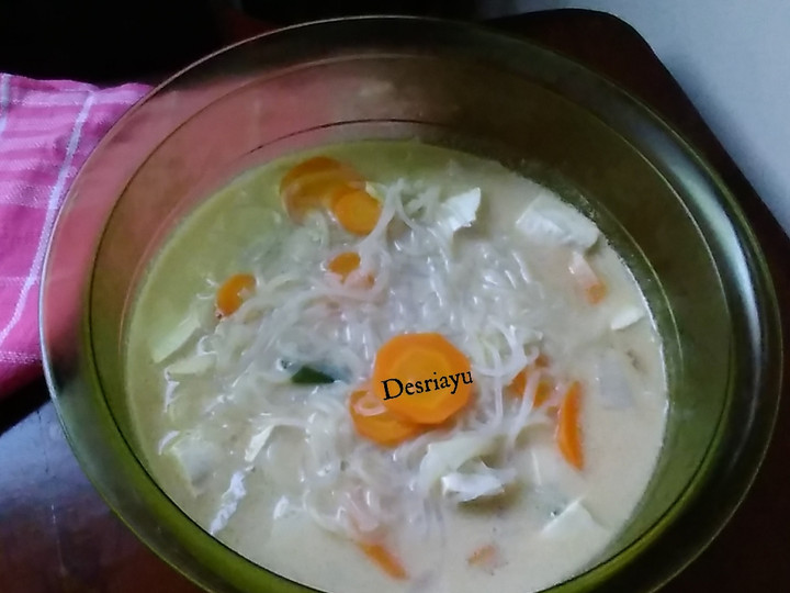 Ini dia! Bagaimana cara buat Sayur Santan Bihun Tahu dijamin nagih banget