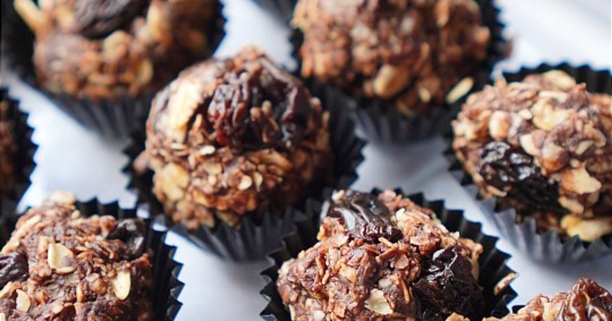 camilan sehat bola oats dan kurma