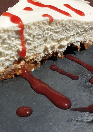 Une photo de Cheesecake citron coulis fruit rouge