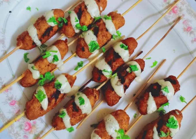 Steps to Prepare Mario Batali Chicken seekh kabab