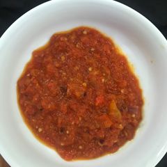 A picture of Pepper sauce for yam.